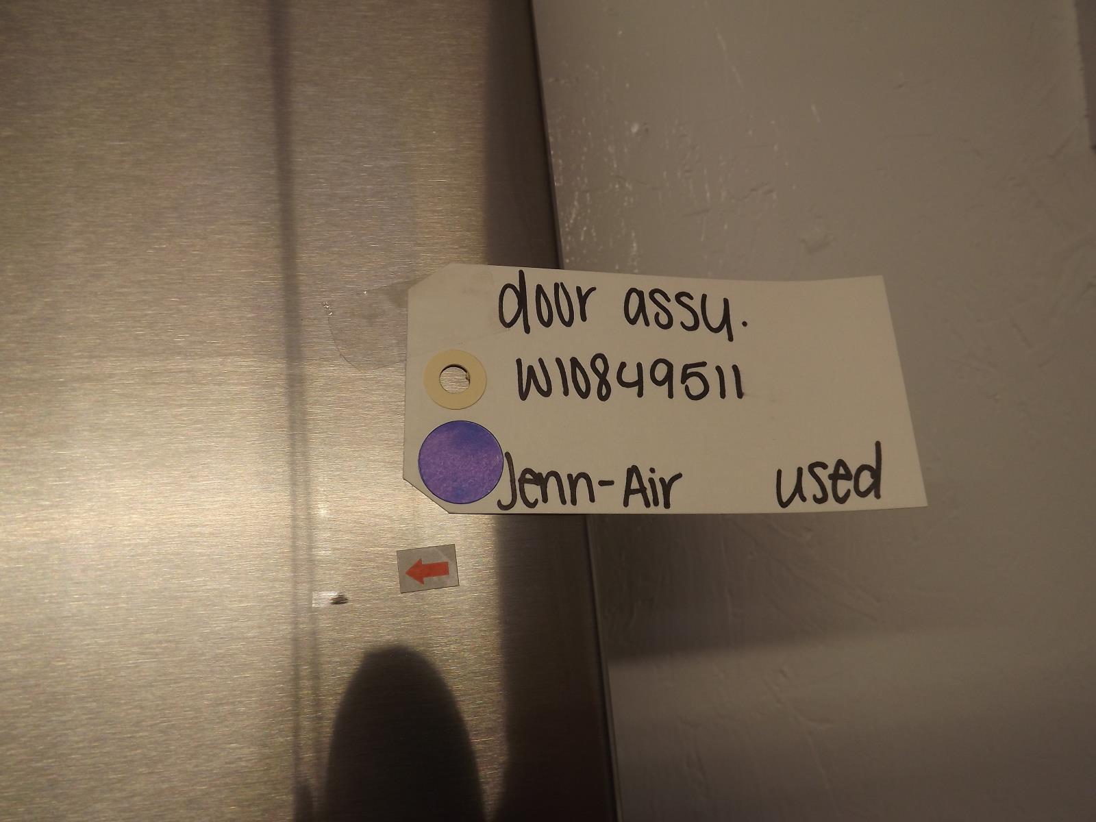 Jenn-Air Refrigerator W10849511 Door Assembly Used Jenn-Air Refrigerator W10849511 Door Assembly Used